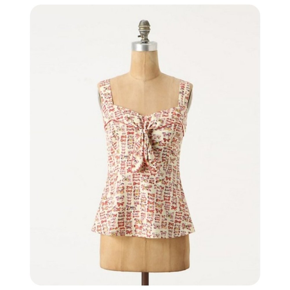 Anthropologie Girls From Savoy Mariposa Butterfly Tank Top sz 6